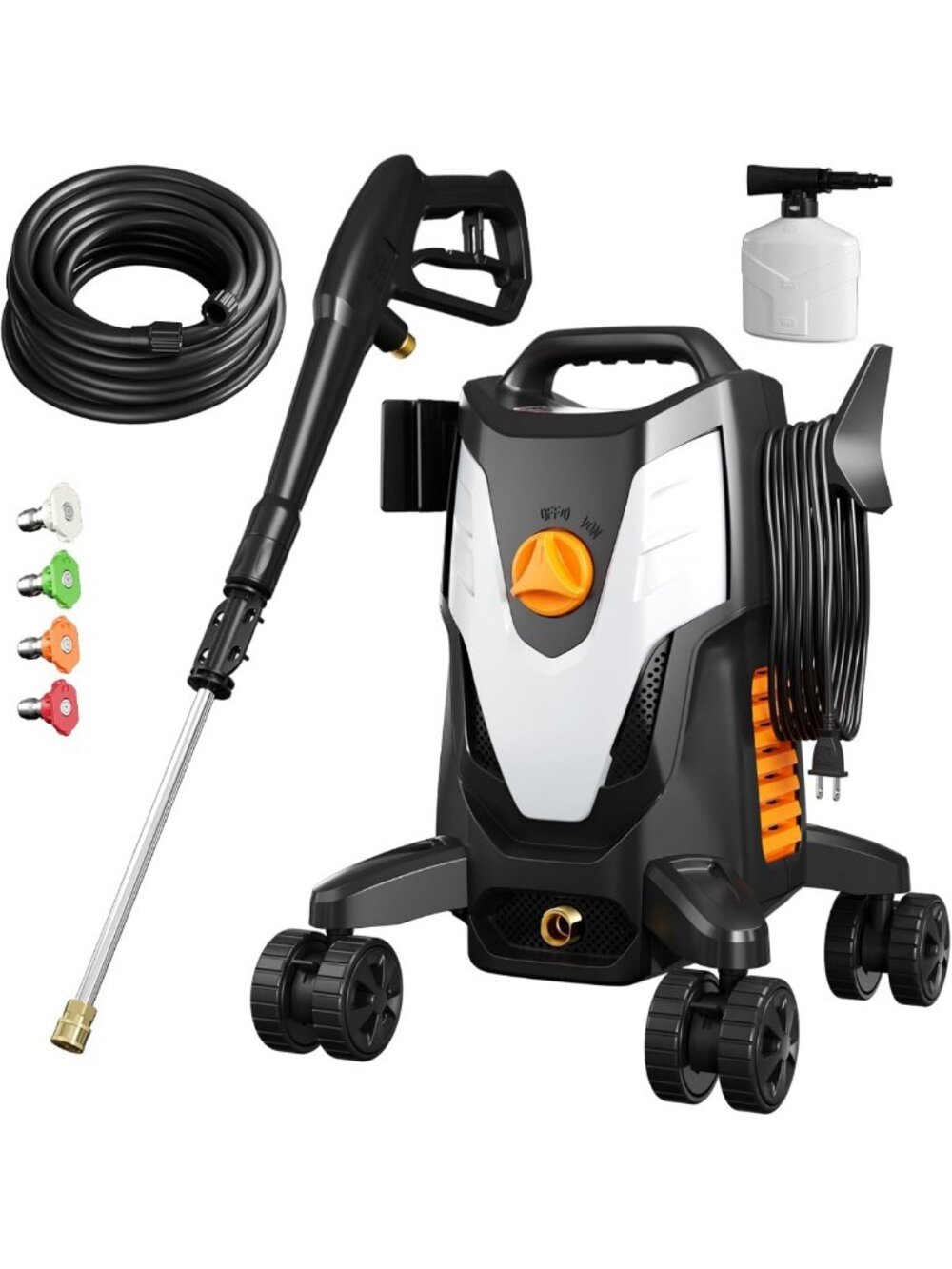 High-Performance Electric Pressure Washer 4500PSI, 2.8 GPM, Anti-Tipping Design